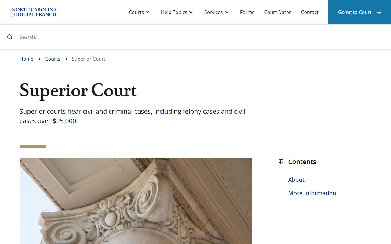Currituck County Clerk of Superior Court North Carolina Superior Court overview