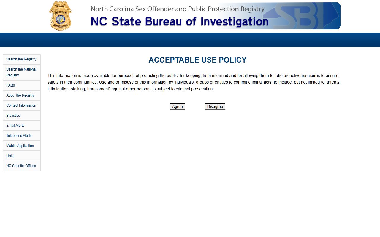 Currituck County arrest records and court charges North Carolina SBI registry source