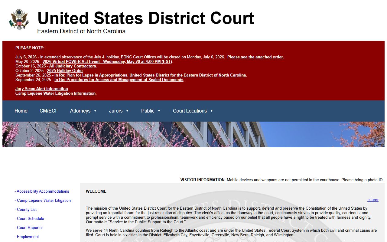 Currituck County warrant records federal court source